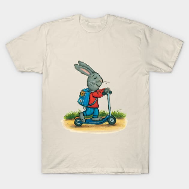 Rabbit on the scooter   T-Shirt by man_reda